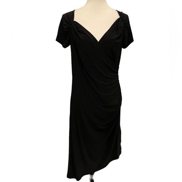 Norma Kamali Black Short Sleeve Dress - Picture 1 of 5